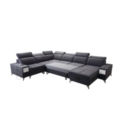 U-förmiges Ecksofa Porto VIII mit Schlaffunktion und USB-Anschluss | Möbel in Samtstoff | Hydrophob, Casablanca 2301 U-förmiges Ecksofa Porto VIII mit Schlaffunktion und USB-Anschluss | Möbel in Samtstoff | Hydrophob, Casablanca 2301