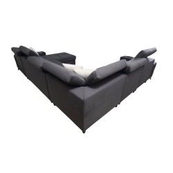 U-förmiges Ecksofa Porto VIII mit Schlaffunktion und USB-Anschluss | Möbel in Samtstoff | Hydrophob, Casablanca 2301 U-förmiges Ecksofa Porto VIII mit Schlaffunktion und USB-Anschluss | Möbel in Samtstoff | Hydrophob, Casablanca 2301