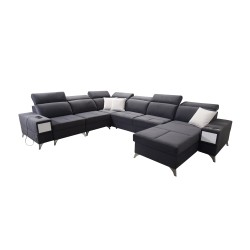U-förmiges Ecksofa Porto VIII mit Schlaffunktion und USB-Anschluss | Möbel in Samtstoff | Hydrophob, Casablanca 2301 U-förmiges Ecksofa Porto VIII mit Schlaffunktion und USB-Anschluss | Möbel in Samtstoff | Hydrophob, Casablanca 2301