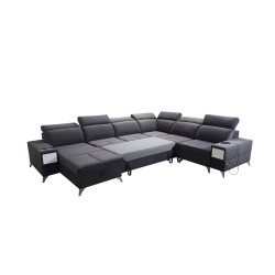 U-förmiges Ecksofa Porto VIII mit Schlaffunktion und USB-Anschluss | Möbel in Samtstoff | Hydrophob, Casablanca 2316 U-förmiges Ecksofa Porto VIII mit Schlaffunktion und USB-Anschluss | Möbel in Samtstoff | Hydrophob, Casablanca 2316