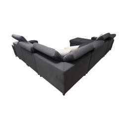 U-förmiges Ecksofa Porto VIII mit Schlaffunktion und USB-Anschluss | Möbel in Samtstoff | Hydrophob, Casablanca 2316 U-förmiges Ecksofa Porto VIII mit Schlaffunktion und USB-Anschluss | Möbel in Samtstoff | Hydrophob, Casablanca 2316