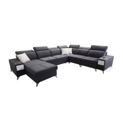 U-förmiges Ecksofa Porto VIII mit Schlaffunktion und USB-Anschluss | Möbel in Samtstoff | Hydrophob, Casablanca 2316 U-förmiges Ecksofa Porto VIII mit Schlaffunktion und USB-Anschluss | Möbel in Samtstoff | Hydrophob, Casablanca 2316