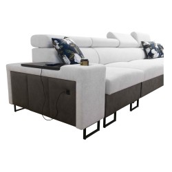 Narożnik Prestige XII Maxi z funkcją spania, portem usb w tkaninie Miękka w dotyku, Freya 210.24 + Tauro 8207 | Twój salon na no Narożnik Prestige XII Maxi z funkcją spania, portem usb w tkaninie Miękka w dotyku, Freya 210.24 + Tauro 8207 | Twój salon na no