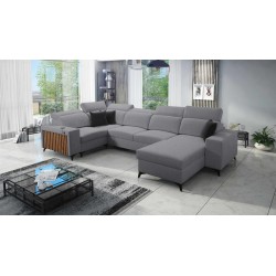 U-shaped Alto IV sectional with sleeping function - Weave, Sawana 21