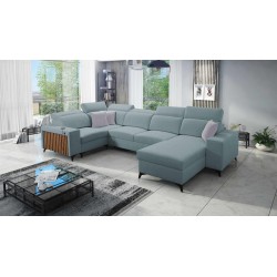 U-shaped Alto IV sectional sofa with a sleeping function - Weave, Sawana 72