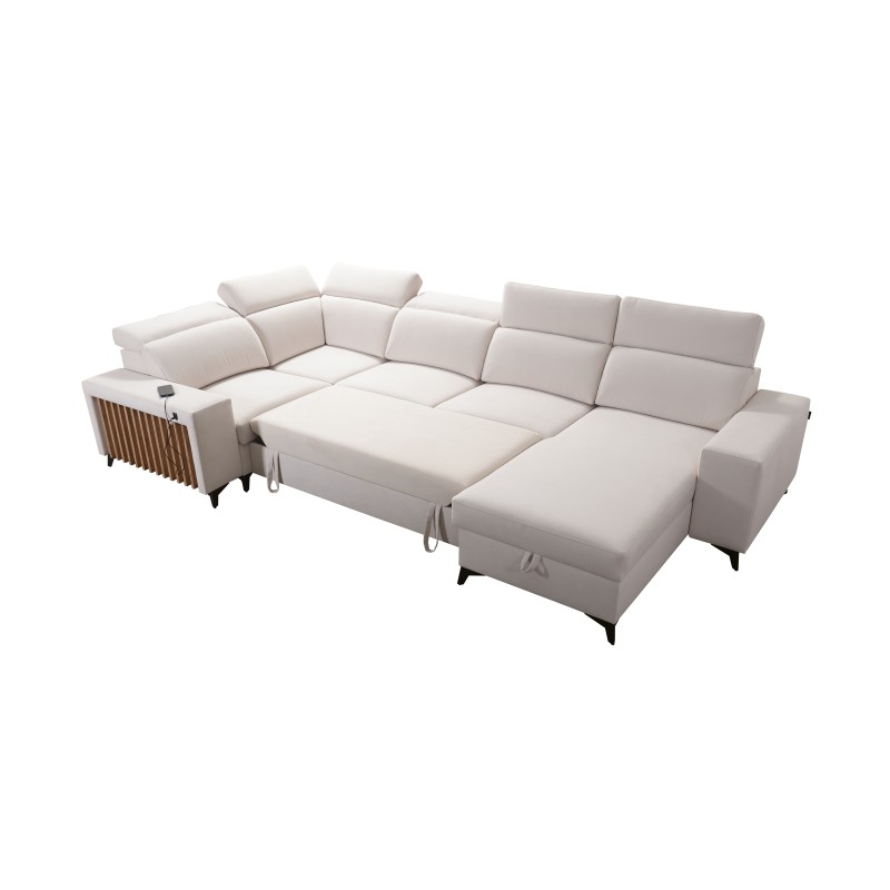 U-förmiges Sofa Alto IV mit Schlaffunktion - Flechtwerk, Sawana 96 U-förmiges Sofa Alto IV mit Schlaffunktion - Flechtwerk, Sawana 96