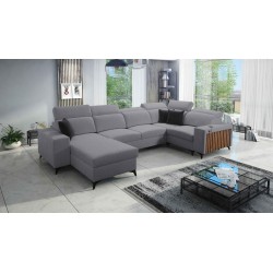 U-förmiges Sofa Alto IV mit Schlaffunktion - Plecionka, Sawana 21