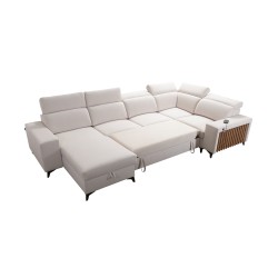 U-shaped Alto IV sectional with sleeping function - Weave, Sawana 21
