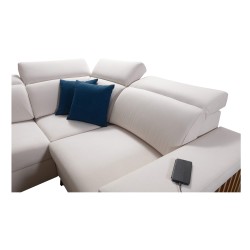 U-shaped corner sofa Alto IV with a sleeping function - Woven fabric, Sawana 25