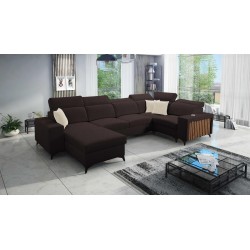 U-shaped Alto IV sectional with a sleeping function - Plecionka, Sawana 26