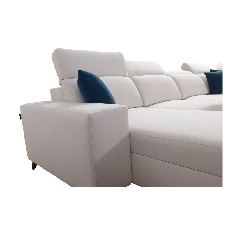 Sofá esquinero en forma de U Alto IV con función de cama - Tejido, Sawana 61 Sofá esquinero en forma de U Alto IV con función de cama - Tejido, Sawana 61