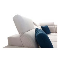 U-shaped Alto VI sectional sofa with slats, sleeping function, and adjustable headrests, Plecionka, Sawana 72