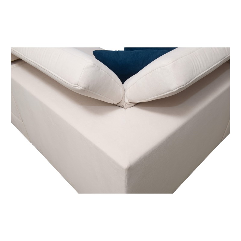 U-shaped corner sofa Alto VI with slats, sleeping function, and adjustable headrests in Weave, Sawana 96.