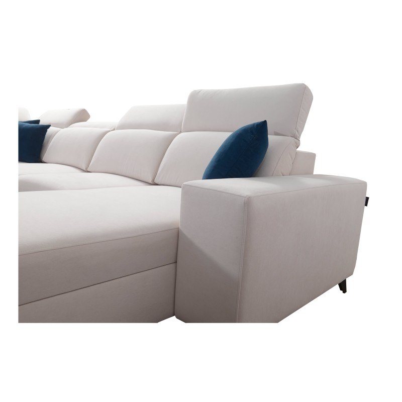 Modern Corner Sofa U Alto VIII with Slats - Wicker, Sawana 84 Modern Corner Sofa U Alto VIII with Slats - Wicker, Sawana 84