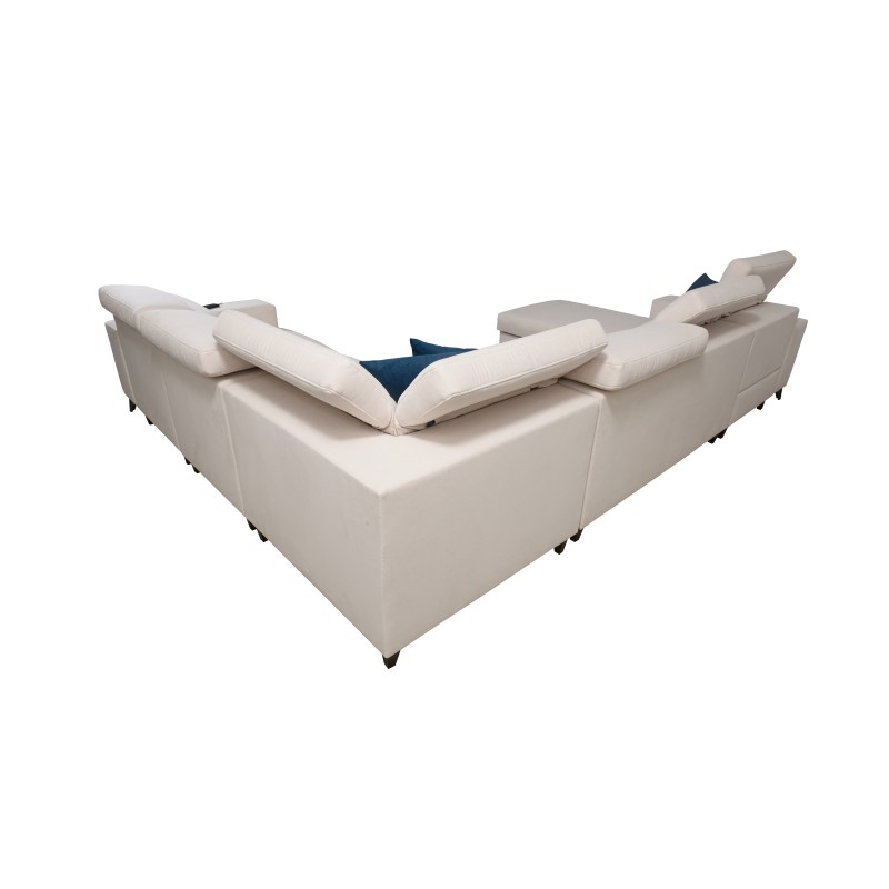 Moderner Ecksofa U Alto VIII mit Lamellen - Geflecht, Sawana 84 Moderner Ecksofa U Alto VIII mit Lamellen - Geflecht, Sawana 84