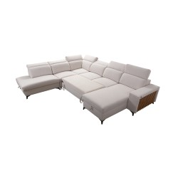 U-förmiges Ecksofa Alto X mit Flechtwerk, Sawana 14 - Funktionalität verbunden mit Eleganz