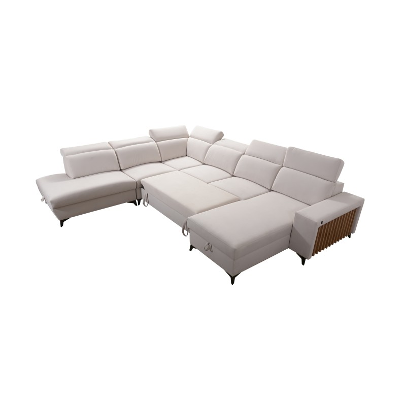 Sofá esquinero en forma de U Alto X con tejido, Sawana 25 - funcionalidad combinada con elegancia Sofá esquinero en forma de U Alto X con tejido, Sawana 25 - funcionalidad combinada con elegancia