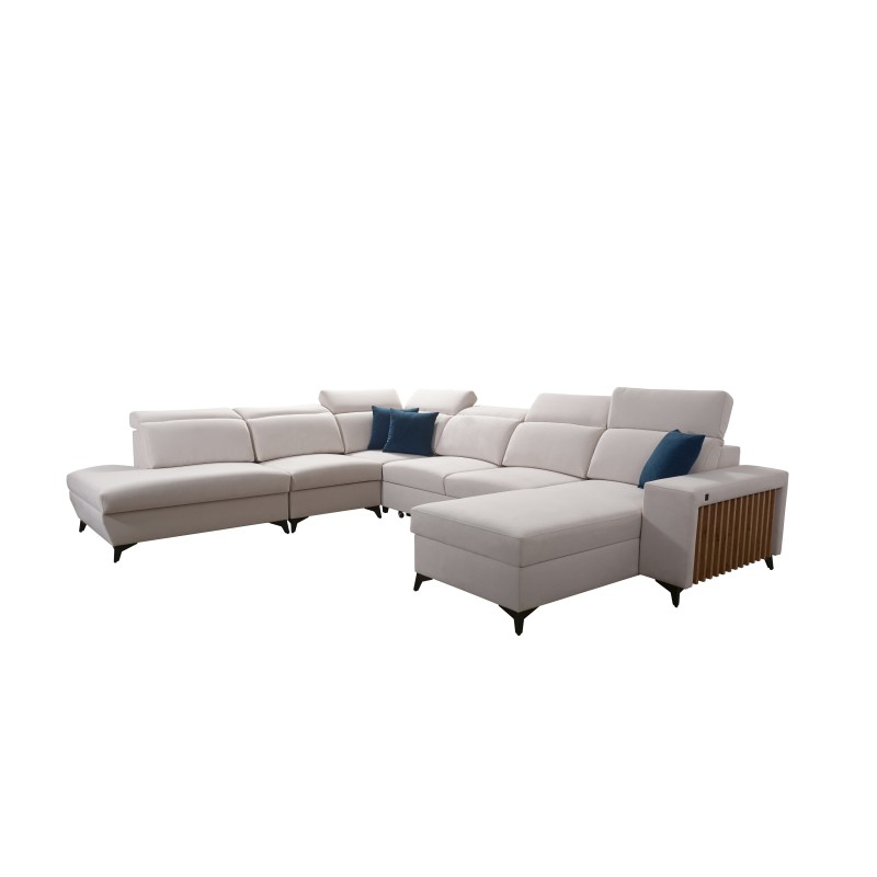 Sofá esquinero en forma de U Alto X con tejido, Sawana 25 - funcionalidad combinada con elegancia Sofá esquinero en forma de U Alto X con tejido, Sawana 25 - funcionalidad combinada con elegancia
