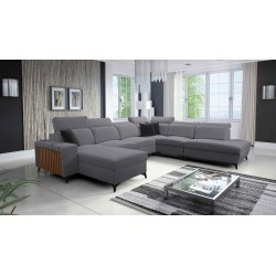 Alto X U-shaped sectional sofa with Braided Fabric, Sawana 21 - functionality combined with elegance