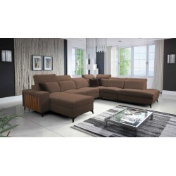 U-shaped corner sofa Alto X with Plecionka, Sawana 25 - functionality combined with elegance
