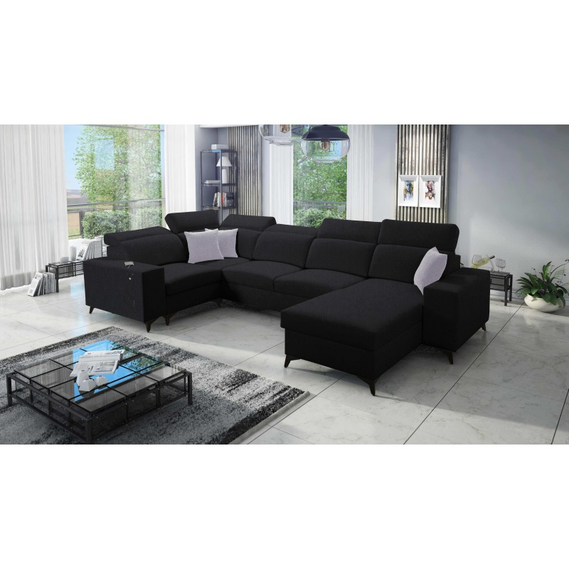 U-shaped Alto IV Mix sectional sofa with a sleeping function - Elegance and functionality in one!