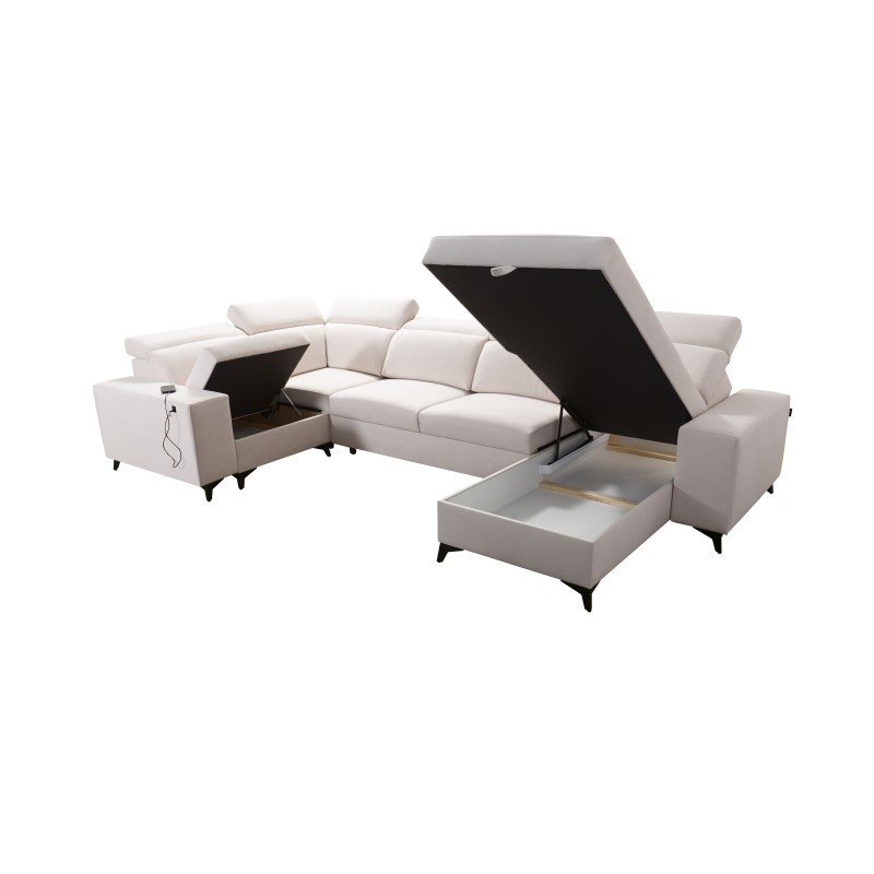 Sofá esquinero en forma de U Alto IV Mix con función para dormir: ¡Elegancia y funcionalidad en uno! Sofá esquinero en forma de U Alto IV Mix con función para dormir: ¡Elegancia y funcionalidad en uno!