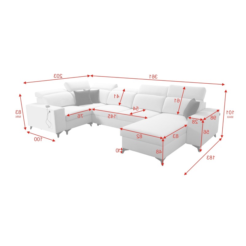 Ecksofa in U-Form Alto IV Mix mit Schlaffunktion - Eleganz und Funktionalität in einem! Ecksofa in U-Form Alto IV Mix mit Schlaffunktion - Eleganz und Funktionalität in einem!