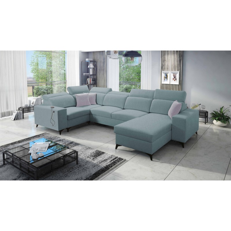 U-shaped Alto IV Mix sectional sofa with a sleeping function - Elegance and functionality in one!