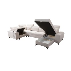 U-shaped Alto IV Mix sectional sofa with a sleeping function - Elegance and functionality in one!