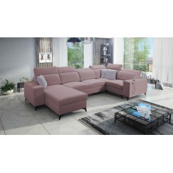 U-shaped Alto IV Mix sectional sofa with a sleeping function - Elegance and functionality in one!
