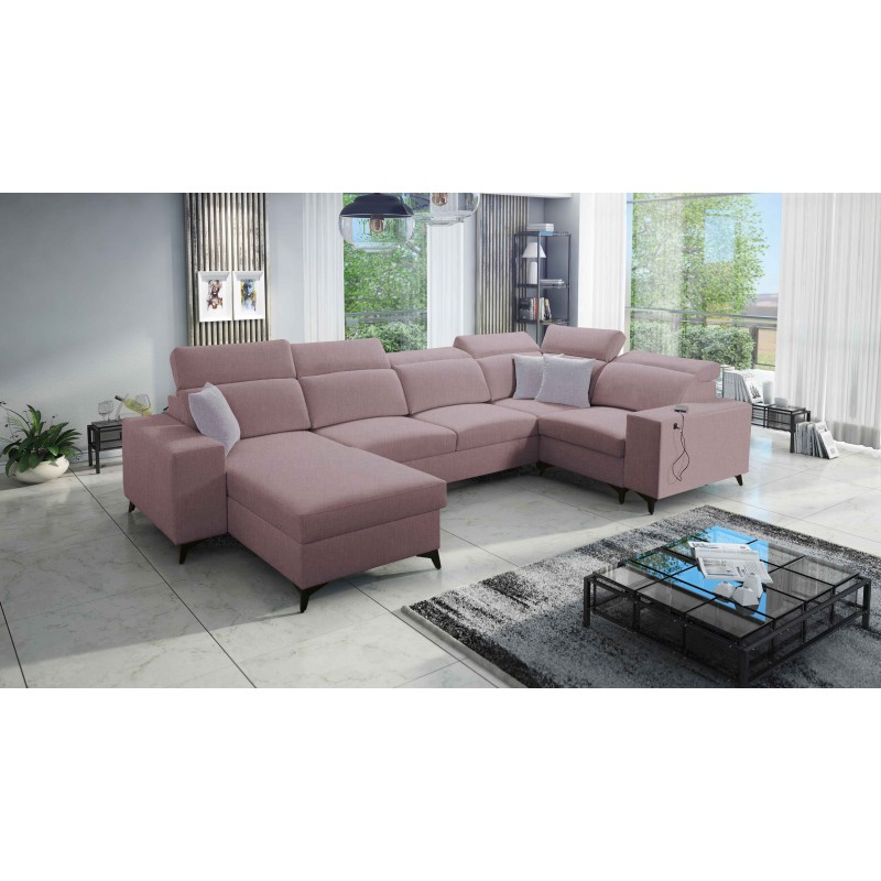 U-shaped Alto IV Mix sectional sofa with a sleeping function - Elegance and functionality in one!
