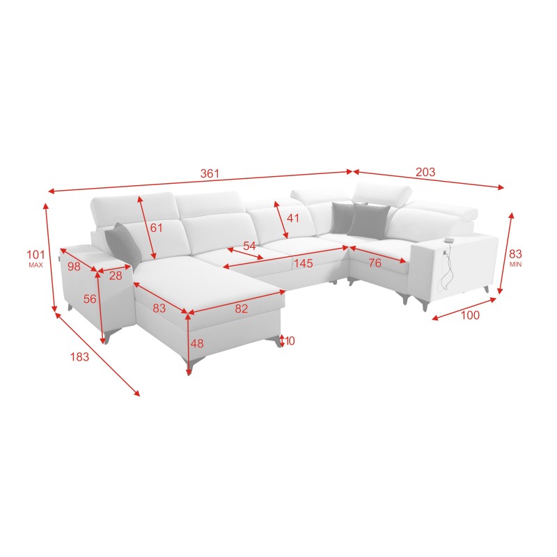 Ecksofa in U-Form Alto IV Mix mit Schlaffunktion - Eleganz und Funktionalität in einem! Ecksofa in U-Form Alto IV Mix mit Schlaffunktion - Eleganz und Funktionalität in einem!