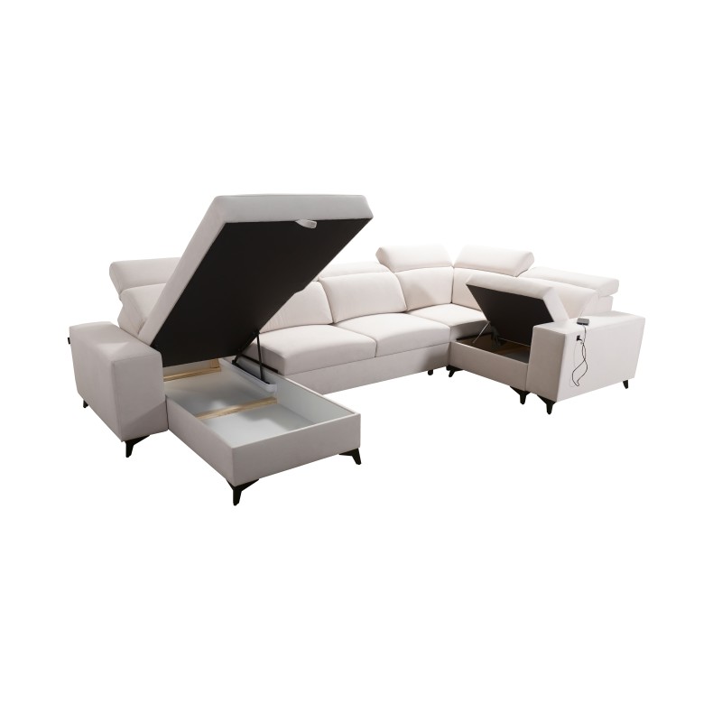 Sofá esquinero en forma de U Alto IV Mix con función para dormir: ¡Elegancia y funcionalidad en uno! Sofá esquinero en forma de U Alto IV Mix con función para dormir: ¡Elegancia y funcionalidad en uno!