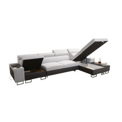 Narożnik Prestige XII Maxi z funkcją spania, portem usb w tkaninie Miękka w dotyku, Freya 210.02 + Tauro 8203 | Twój salon na no Narożnik Prestige XII Maxi z funkcją spania, portem usb w tkaninie Miękka w dotyku, Freya 210.02 + Tauro 8203 | Twój salon na no
