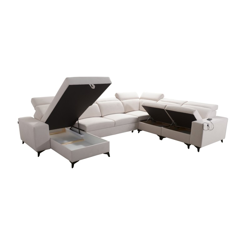 Esquinero en forma de U Alto VIII Mix con función de cama - ideal para la sala de estar y el dormitorio. Esquinero en forma de U Alto VIII Mix con función de cama - ideal para la sala de estar y el dormitorio.