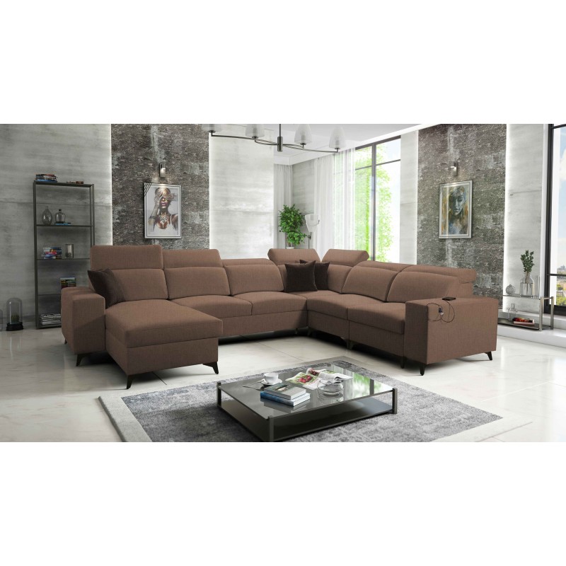U-förmiges Sofa Alto VIII Mix mit Schlaffunktion - ideal für Wohnzimmer und Schlafzimmer