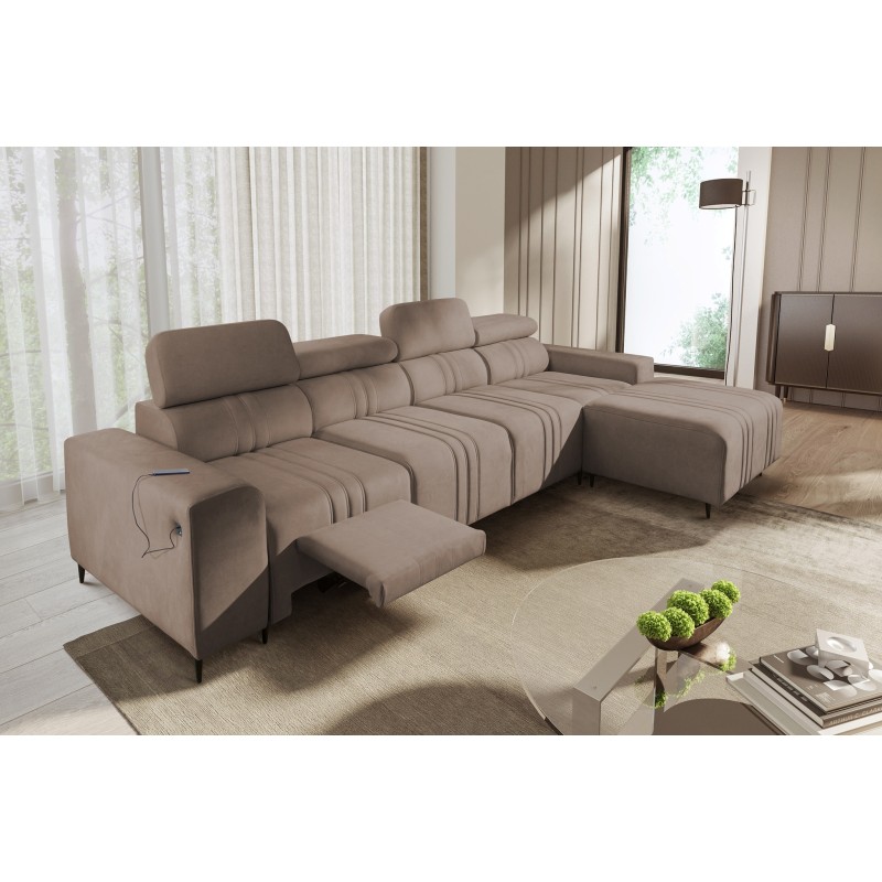 Verona XII Mix Ecksofa mit Schlaffunktion Samt, Vena 14 - Eleganz und Komfort in einem Möbelstück