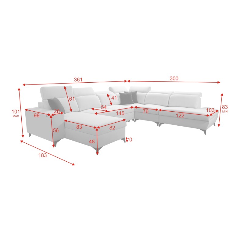 U-Shaped Alto X Mix Sectional Sofa - Elegance and Comfort in One. U-Shaped Alto X Mix Sectional Sofa - Elegance and Comfort in One.