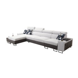 Narożnik Prestige XII Maxi z funkcją spania, portem usb w tkaninie Miękka w dotyku, Freya 210.20 + Tauro 8207 | Twój salon na no Narożnik Prestige XII Maxi z funkcją spania, portem usb w tkaninie Miękka w dotyku, Freya 210.20 + Tauro 8207 | Twój salon na no