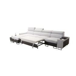 Narożnik Prestige XII Maxi z funkcją spania, portem usb w tkaninie Miękka w dotyku, Freya 210.04 + Tauro 8203 | Twój salon na no Narożnik Prestige XII Maxi z funkcją spania, portem usb w tkaninie Miękka w dotyku, Freya 210.04 + Tauro 8203 | Twój salon na no