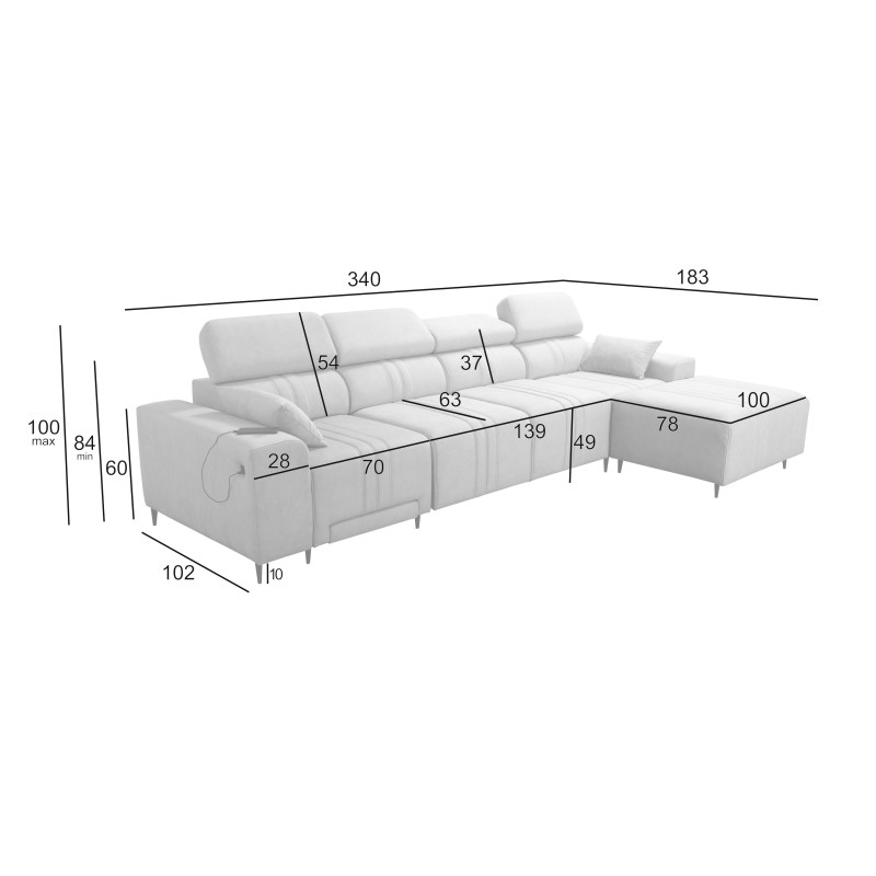 Verona XII Mix Corner Sofa with Sleeping Function in Velvet, Vena 13 - Elegance and Comfort in One Piece of Furniture Verona XII Mix Corner Sofa with Sleeping Function in Velvet, Vena 13 - Elegance and Comfort in One Piece of Furniture