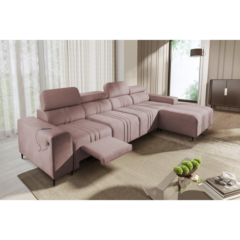 Ecksofa Verona XII Mix mit Schlaffunktion, Samt, Vena 10 - Eleganz und Komfort in einem Möbelstück