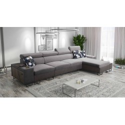 Ecksofa Prestige XII Mini mit Schlaffunktion und USB-Anschluss, Stoff Weich im Griff, Freya 210.23 + Tauro 8207 | Ihr Komfortber