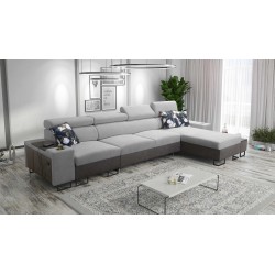 Prestige XII Mini Ecksofa mit Schlaffunktion und USB-Anschluss, Stoff Weich im Griff, Freya 210.20 + Tauro 8207 | Dein Komfortpl