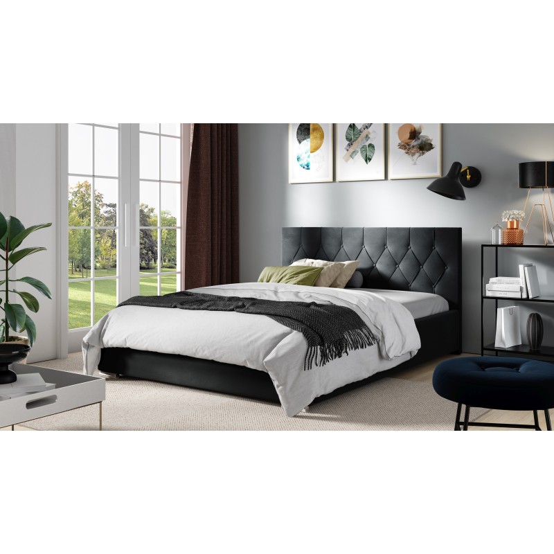Gepolstertes Bett Prestige mit Bettkasten Plusz, Alova 15 - Eleganz und Komfort in Ihrem Schlafzimmer