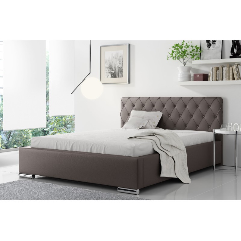 Polsterbett Brescia mit Bettkasten - Öko-Leder, Soft 24 | Außergewöhnlicher Komfort und Stil