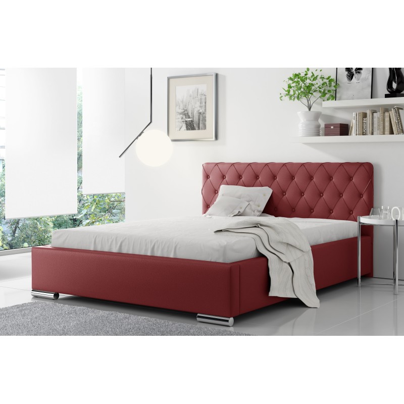 Cama tapizada Brescia con contenedor para ropa de cama - Eco cuero, Soft 10A | Comodidad y estilo excepcionales. Cama tapizada Brescia con contenedor para ropa de cama - Eco cuero, Soft 10A | Comodidad y estilo excepcionales.