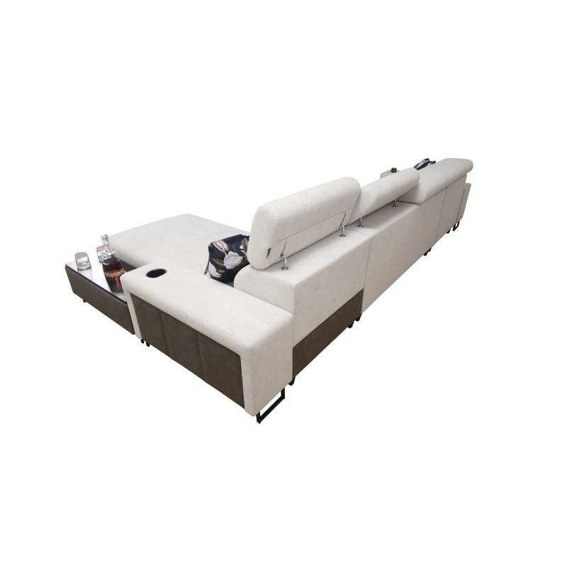 Esquina Prestige XII Mini con función de cama y puerto USB, tela Suave al tacto, Freya 210.11 + Tauro 8207 | Tu Lugar de Confort Esquina Prestige XII Mini con función de cama y puerto USB, tela Suave al tacto, Freya 210.11 + Tauro 8207 | Tu Lugar de Confort