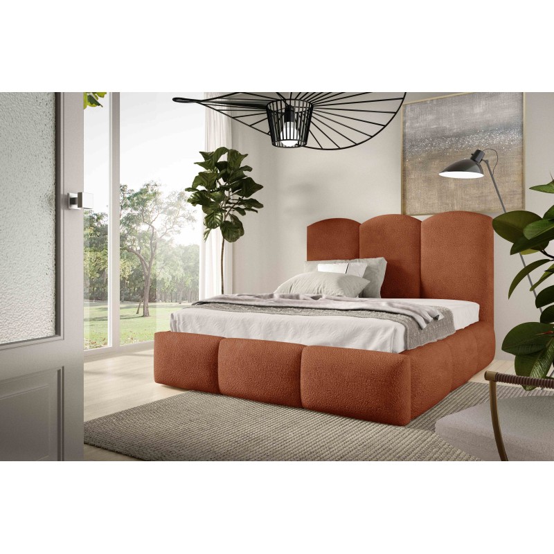 Gepolstertes Bett Omega mit Bettkasten Boucle, Balo 20078 - Komfort und Stil in einem Gepolstertes Bett Omega mit Bettkasten Boucle, Balo 20078 - Komfort und Stil in einem
