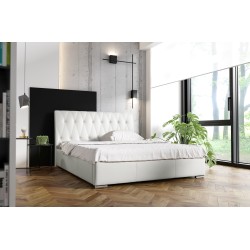 Gepolstertes Bett Salerno mit Bettkasten aus Eco-Leder, Soft 17 | Elegantes und praktisches Bett für Ihr Schlafzimmer